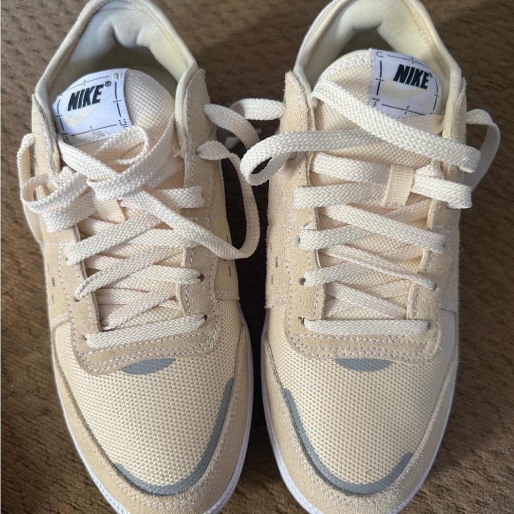 Nike Beige and White Casual Sneakers